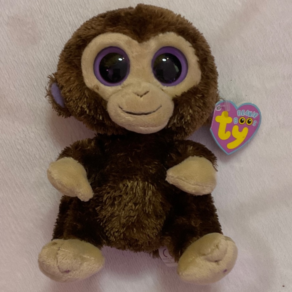 TY Beanie Boo Coconut the Monkey • Small Plush • With Tag